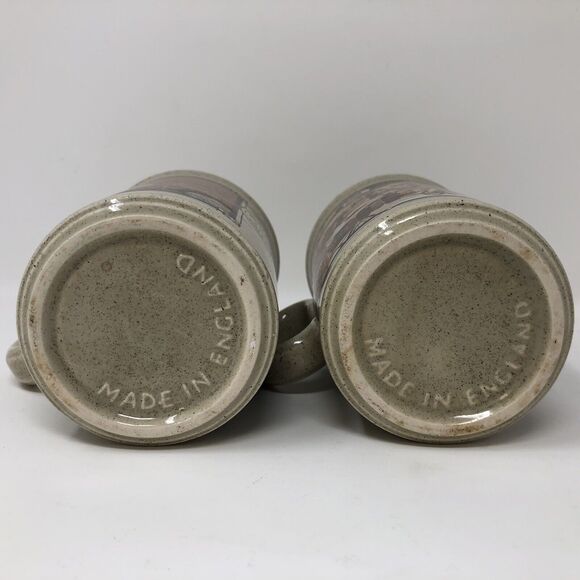 Watkins Coffee Mug Set Vintage Almanac 1918 1939 Calendar Design Gift England - Picture 8 of 8